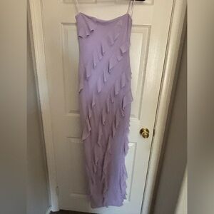 Lavender Ruffled Maxi Dress